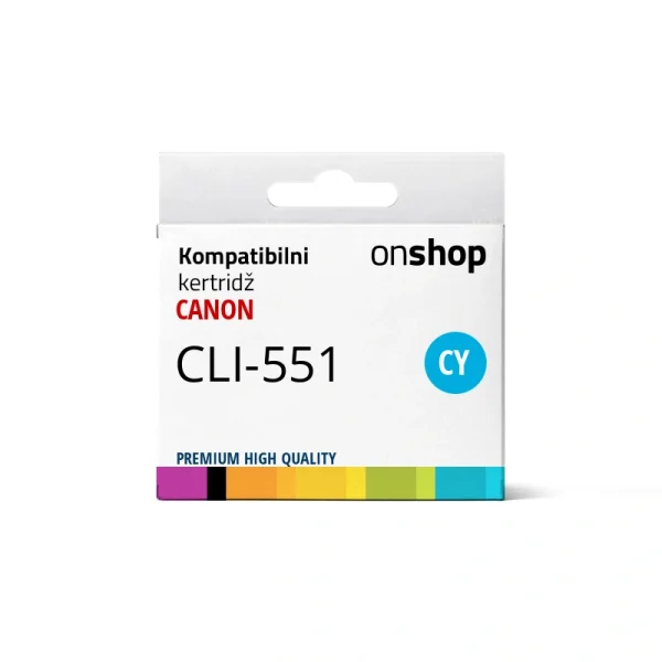 Canon kertridz zamenski CLI-551 CY Canon PIXMA iP7250 Canon PIXMA iP8750 Canon PIXMA MG6350 Canon PIXMA MG6450 OnShop prodavnica tonera i kertridza