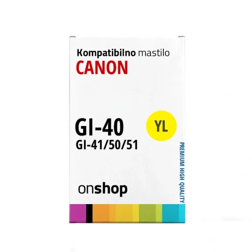 Canon GI40 GI41 GI50 GI51 YL mastilo Canon G5040 Canon G6040 Canon G3420 Canon G2420 Canon G2520 OnShop prodavnica tonera