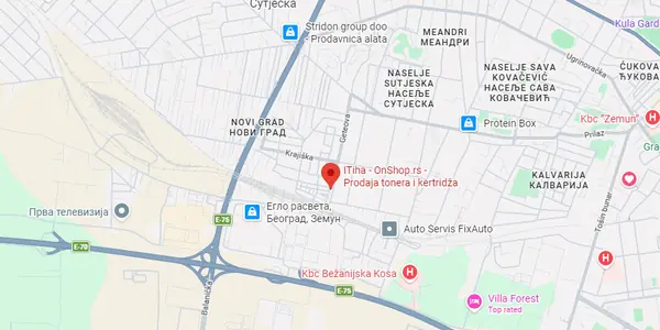 Mapa – OnShop ITiha, Slovenska 1, Zemun